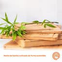 MasterChef Tabla de Cortar Cocina en Madera, Encimera de Bambú para la Carne, Jamon, Pan, Quesos, Tablero de Corte con Ranura para Jugos y Borde, Natural, Sostenible - 4