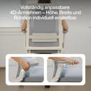 ofinto Active Bürostuhl Weiß TESTSIEGER | Ergonomischer Schreibtischstuhl mit Sitzkippfunktion & adaptiver Lordosenstütze | Vollständig anpassbarer Office Chair für perfekte Sitzposition | Drehstuhl - 7