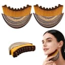 2 Pezzi Spazzola viso per il Contorno linfatico, Spazzola viso a Secco, Strumento Massaggiatore per Scolpire il Viso, Si Adatta Alla Pelle con Precisione e Allevia la Stanchezza, Mento e Mascella - 1