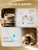 Föhn Ionen Haartrockner 2200W,EC Motor Fön 110,000RPM,320g Reisefön,Ionen Föhn 200Million Ionic,Föhn mit Diffusor 3 Geschwindigkeiten 4 Heizstufen Thermo-Control für Haarsalon Hause Reise - 3