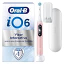 Oral-B iO 6N Cepillo de Dientes Eléctrico con Mango Recargable, 2 Cabezales y Estuche de Viaje, Diseñado por Braun, Regalos Originales para Mujer y Hombre - Rosa - 1