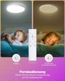 Oraymin Deckenlampe mit Fernbedienung, 24W RGB Farbwechsel LED Deckenleuchte mit APP-Steuerung, 2700K-6500K Schlafzimmerlampe, Dimmbar LED Lampe für Wohnzimmer, Kinderzimmer, Ø30CM - 5