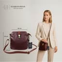 Vera Pelle Leather Crossbody Bag - Handmade Italian Leather Bag - Elegant Women's Handbag (Olive) - 2