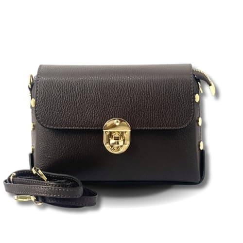 Générique Pochette da donna in pelle italiana artigianale | Borsa a tracolla rimovibile | Piccola borsa elegante sera & quotidiana | Vera pelle | Made in Italy | Chiusura con zip + chiusura