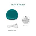 FOREO LUNA 4 go, spazzola per pulizia viso e massaggio viso rassodante, Favorisce l'assorbimento delle formule di skincare, Dispositivo da viaggio, Per tutti i tipi di pelle, Evergreen - 6