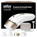 Braun Luz Pulsada Silk-expert Pro 5, Alternativa a Depiladora Laser, Eliminación Del Vello En Casa, Depiladora IPL Con Funda, Maquinilla Venus, 4 Cabezales Para Cara y Cuerpo, Blanca/Dorada, PL5358 - 1