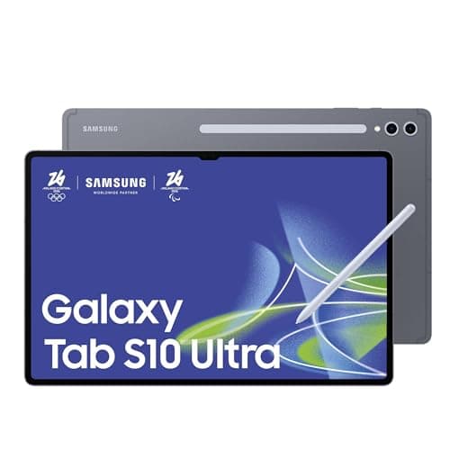 SAMSUNG Galaxy Tab S10 Ultra, Tablet AI, Display 14.6" Dynamic AMOLED 2X, 5G, RAM 12GB, 256GB, 11.200 mAh, Android 14, IP68, Gray, [Versione italiana] 2024, Caricabatterie 45W