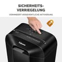 Fellowes Aktenvernichter 9 Blatt (P4), Papierschredder mit Partikelschnitt für Homeoffice, Powershred LX50, Schredder mit 17L Papierkorb und Sicherheitssperre, LX AktenvernichterDesign Serie, schwarz - 4