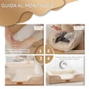 VEEL PET Cuccia cane Premium100%, Impermeabile Sfoderabile e Lavabile, memory foam ed ortopedica, per taglia grande e XL da interno tipo divano(X-Large) - 8