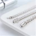 Bellitia Jewelry Bracciale Infinito Argento Placcato Oro Bianco con Zirconi CZ Delicato Classico Donna, Bracciale Tennis Donna Ragazza Bracciale, Regalo alla moda Donna 3mm, 18cm - 4