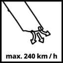 Einhell GC-EL 2500 E Soffiatore aspiratore elettrico (230-240 V, 2500 W, velocità aria max 240 km/h, portata aria max 650mq/h, capacità sacco 40l, tritura foglie 10 a 1, con ruote, incl. tracolla) - 11