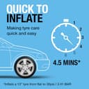 RING TYREINFLATE 20 Digital Tyre Inflator Air Compressor with Three Adaptors - Measures in PSI, BAR and kPA - 5