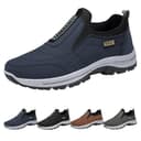Generisch Scarpe da ginnastica da uomo, con suola spessa, antiscivolo, comode, da jogging, tinta unita, alla moda, traspiranti, per attività all'aria aperta, corsa, allenamento, sport, 38-44 EU, Blu - 5