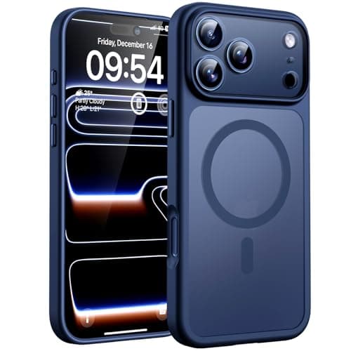 TOCOL für iPhone 17 Pro Max Hülle 6,9 Zoll, Kompatibel mit MagSafe, Vollständiger Kameraschutz, Eingebauter Magnetring, Stoßfest Kratzfest Transluzente Handyhülle für iPhone 17 Pro Max Case, Blau
