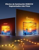 Govee TV Backlight 3 Lite con corrección de ojo de pez de cámara, 2,4m para TVs 40-50 pulgadas, retroiluminación LED RGBICW 4en1, WiFi, compatible con Alexa y control por app - 4