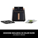 Ninja MAX PRO Friggitrice ad Aria, Scomparto Singolo da 6,2L, Cottura Senza Olio, Formato Famiglia, Antiaderente, Cestello e Piasta per Frittura Lavabili in Lavastoviglie, Pinze, Nero/Rame, AF180EUCP - 2