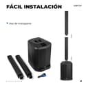Vonyx VX822 – Pack de 2 Altavoces Columna Activos 1800W con woofer 12" Bluetooth 5.0 DSP emparejamiento estéreo entradas Micro USB XLR RCA diseño portátil Eventos DJ PA Streaming - 5