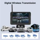 Kit Telecamera Retromarcia Auto Wireless Digitali Registrazione Video con 5 Pollici HD Monitor Telecamera Retromarcia IP69 Impermeabile Visione Notturna per Campeggio Auto Caravan Camion Rimorchi - 6