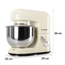 Klarstein Küchenmaschine, Knetmaschine mit 5L Schüssel, 1800W Profi Küchenmaschine mit Knethaken und Schneebesen, Universal Küchenmaschine mit 6 Stufen, Teigmaschine zum Rühren, Kneten und Aufschlagen - 7