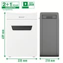 Leitz IQ 6M Premium Aktenvernichter P5, Mikroschnitt, 7-6 Blatt (70-80g/m²), Super leise, kompakt & sauber, TÜV+GS zertifiziert, 18L Behälter, für Büro & Home Office, Protect Serie, Weiß, 80950000 - 5