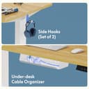 FLEXISPOT 100X60cm Escritorio Elevable Eléctrico con Tablero Entero, Standing Desk, Mesa Elevable Escritorio de Elevable con 4 Opciones de Memoria Inteligente para Oficina y Hogar(Arce) - 4