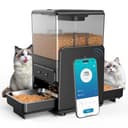 Comedero Gato Automatico con Control App para 2 Gatos, Altura Ajustable para Mascotas Pequeñas, Dispensador Comida Gatos de 5 litros para Alimento Seco, Grabadora de Voz - 1