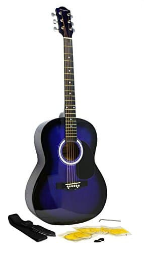 Martin Smith W-100-BL-PK - Paquete de guitarra acústica con cuerdas
