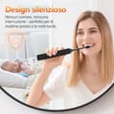 Spazzolino Elettrico, Spazzolini Elettrici, Spazzolino Sonico - 3 Intensità, 5 Modalità, 40000VPM, IPX7, Spazzolino Denti Elettrico Autonomia 180 Giorni e Timer, Spazzolino Elettrico Ultrasonica, Nero - 8