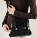 Whoasyst Borsa a tracolla di lusso ispirata alla nuvola Premium PU Costruzione moderna delle donne accessori moda spalla borse a tracolla per le donne Design piegato borsa a tracolla, Marrone - 3