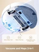 dreame D10 Plus Gen 2 Robot Vacuum Cleaner with Mop, 6000Pa Suction, LiDAR Navigation, Up to 90 Days of Hands-Free Cleaning, Self Charging & Emptying, Floating Brush, Alexa/APP Remote Control, White - 4