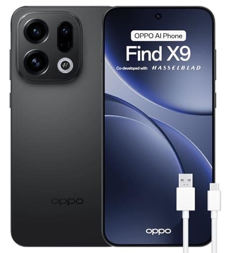 OPPO Find X9 5G – Smartphone Libre con IA, 12GB RAM + 512GB, Versión Española - Space Black