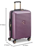 DELSEY PARIS Cruise 3.0 Hardside Valigia Espandibile con Ruote Spinner, prugna, Checked-Medium 24 Inch, Cruise 3.0 Hardside Valigia Espandibile Con Ruote Spinner - 13