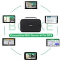 BOVKE GPS Tasche für 6-7 Zoll TomTom Pkw-Navi GO Classic 2nd/GO Expert Plus/GO Navigator/GO Classic Lite/GO Professional 2. Generation/GO Advanced, Garmin DriveSmart 76/66, Camper 795, Schwarz+Schwarz - 3