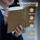 Cuaderno de viaje de cuero con bolsillos, alcachofa, organizador de cuadernos recargable, diario de piel auténtica hecho a mano con bolsillos para escribir, viajeros, organizar, insertos en blanco, - 3