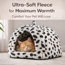 Igloo Pet Bed – Cozy Fleece Cat & Dog House Cave for Kittens & Small Pets – Soft Washable Pyramid Bed for Indoor Warmth & Comfort (Grey, One Size) - 3