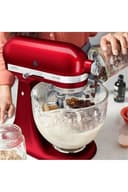 KitchenAid Artisan - Robot da cucina inclinabile - Impastatrice con 2 ciotole e 3 accessori in acciaio inox - 4,8 l - rosso mela - 4