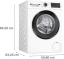 Bosch WGG254Z0II Serie 6 Lavatrice a carica frontale, 10 kg, 1400 giri, Classe energetica A, motore inverter con 10 anni di garanzia, riduce le pieghe e facilita la stiratura, Bianco, 60 Cm - 2