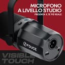 FDUCE Microfono Podcast dinamico vocale SL40 per podcast, giochi, streaming e registrazione dal vivo, Uscita per cuffie incorporata, Pulsante Mute LED, Microfono cardioide USB/XLR in metallo - 4