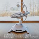 LIONELO Bella Set 2-in-1 Elektrische Babywippe mit Babywanne 360o für Babys bis 9 kg, verstellbare Rückenlehne, 5 Schaukelgeschwindigkeiten Anti-Rutsch Sicherheitsgurt - 6