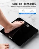 Báscula De Baño Digital RENPHO, Báscula De Peso Corporal De Alta Precisión Con Pantalla Iluminada, Graduación de 0,1 lb (50 g) precisión, Tecnología Step-On, 180kg/400lb, Negro, Core 1S - 4