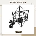 Heavy Duty microfono Spider Shock Mount, sistema di sospensione antivibrazione in metallo per Neumann U87, Lewitt 240, supporto microfono da studio con base da 46 mm, nero - 5