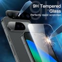 JETech Protector Pantalla para Google Pixel 10 con Protector Lente Cámara, Compatible con Desbloqueo por Huella Dactilar, Cristal Vidrio Templado, HD Claro, 2 Paquetes Cada Uno - 4