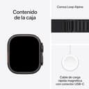 Apple Watch Ultra 3 GPS + Cellular, reloj prémium para running y multideporte con caja de titanio resistente de 49 mm y Correa Loop Alpine negra - Talla M. Monitores avanzados de salud y entreno - 6