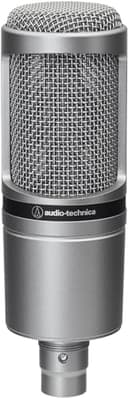 Audio-Technica AT2020GM Microfono cardioide a condensatore (connessione XLR) per voce fuori campo, podcasting, streaming e registrazione, Metallico - 1