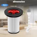 2 Stück Filter für Bosch Staubsauger Unlimited Gen2 Serie 8 mit 1 Reinigungsbürste,Boschs Staubsauger Filter, Boschs Unlimited Serie 8,Hepa Filter für BSS825CARP Ersatzteile 12023349,12036642 - 3