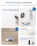 ECOVACS DEEBOT T30C Pro Omni Gen 2 Robot Aspirador con Fregado Automático,15400Pa Succión,Auto-Vaciado,Secado Térmico,200min Autonomía,Ideal para Pelo de Mascotas & Alfombras - 9