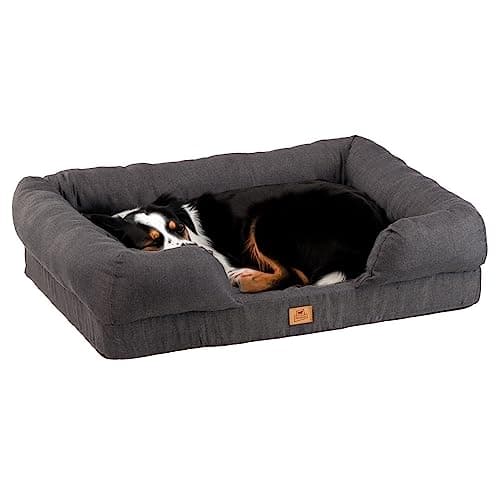Ferplast Cuscino per Cani, Cuccia Ortopedica per Cani, Materasso Cane MEMOR-ONE L Memory Foam, Sfoderabile Rivestimento Removibile, Lavabile, Taglia Grande, 93 x 73 x h 22,5 cm