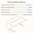 FLEXISPOT E5 Pro+ Scrivania Elettrica Regolabile 120 * 60cm - Motorizzata 2 Motori 3 Sezioni Certificato FSC - 2