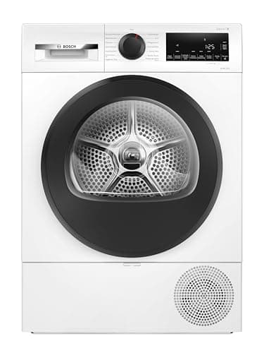 Bosch WQG243D41 Serie 6, Wärmepumpentrockner 9 kg, Extra Kurz Trockenprogramm, Halbe Beladung Option, Auto Dry, Easy Clean Filter, Sensitive-Drying-System, Trommelreversierung, Innenbeleuchtung, Weiß