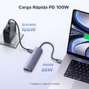 UGREEN Revodok 1071 Hub USB C HDMI 4K Adaptador Tipo C Lector Tarjeta SD TF PD 100W Carga Compatible con MacBook Pro Air M3 M2 M1, iPad, iPhone 17 Pro MAX Air, Galaxy S24 - 4